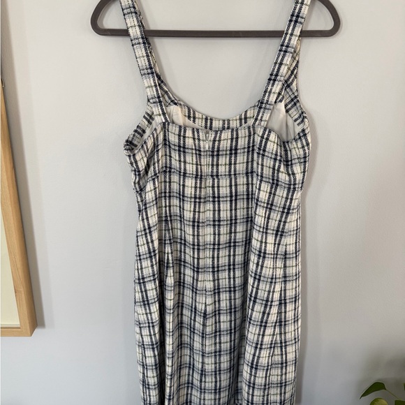 Abercrombie & Fitch Blue, Green, and White Plaid Tweed Mini Dress - Picture 3 of 4
